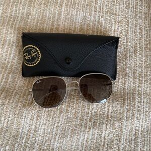 Ray-Ban Silver Frame Sunglasses with Black Case